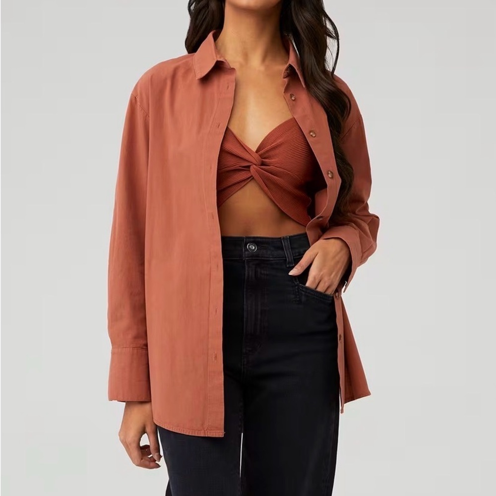 SOVERE Order Combo Shirt XS Oversized Ember Button Down Long Sleeve Top - Picture 4 of 6